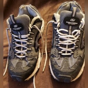 Mens Sketcher Sport Grey & Black Stamina-Nuovo Running/Walking Shoes Size 8.5